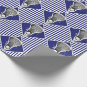 Lacrosse Sports Blue Geschenkpapier (Ecke)
