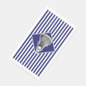 Lacrosse Sports Blue Napkins Serviette (Ecke)