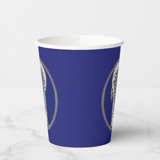 Lacrosse Sports Blue Pappbecher (Links)