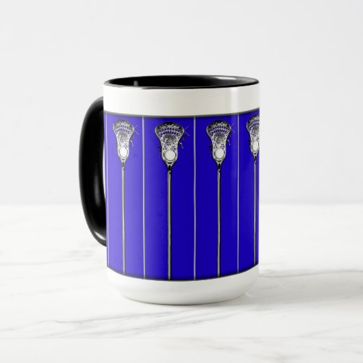 Lacrosse Sports Blue Tasse (Vorderseite Links)