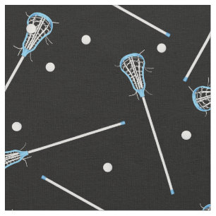 Lacrosse Sports Boys Dekor Schwarz Stoff