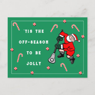 Lacrosse Sports Christmas Feiertagspostkarte