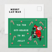 Lacrosse Sports Christmas Feiertagspostkarte (Vorne/Hinten)