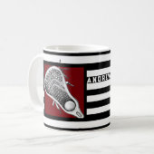 Lacrosse Sports Collectible Kaffeetasse (Vorderseite Links)