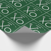 Lacrosse Sports Geburtstag Geschenkpapier (Ecke)