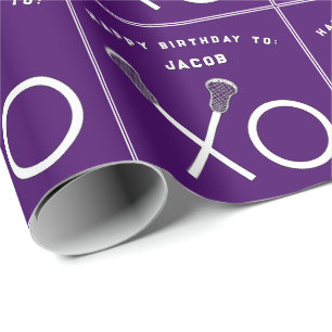 Lacrosse Sports Geburtstag Geschenkpapier