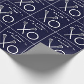 Lacrosse Sports Geburtstag Geschenkpapier (Ecke)