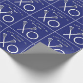 Lacrosse Sports Geburtstag Geschenkpapier (Ecke)
