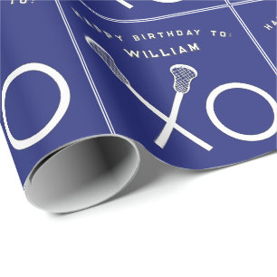 Lacrosse Sports Geburtstag Geschenkpapier