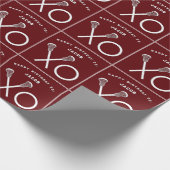 Lacrosse Sports Geburtstag Geschenkpapier (Ecke)