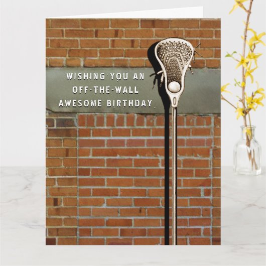 Lacrosse Sports Geburtstagkarte Karte (Gelbe Blume)