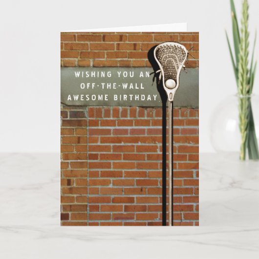 Lacrosse Sports Geburtstagkarte Karte (Vorderseite)