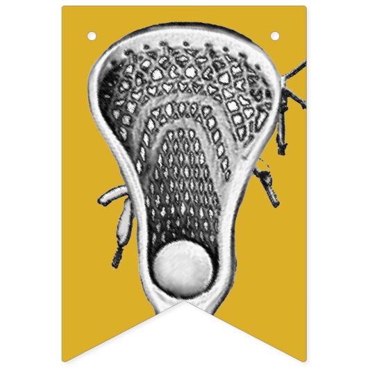 Lacrosse Sports Gold Wimpelkette (Zweite Fahne)