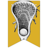 Lacrosse Sports Gold Wimpelkette (Dritte Fahne)