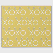 Lacrosse Sports Gold Wrapping Paper Geschenkpapier (Flach)