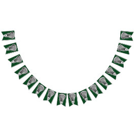 Lacrosse Sports Green Bunting Flags Wimpelkette