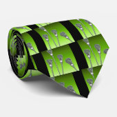 Lacrosse Sports Green Krawatte (Gerollt)