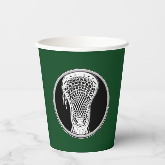 Lacrosse Sports Green Pappbecher (Vorderseite)