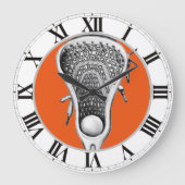 Lacrosse Sports Große Wanduhr (Vorderseite)
