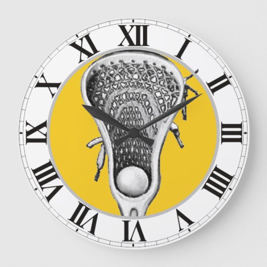 Lacrosse Sports Große Wanduhr (Vorderseite)