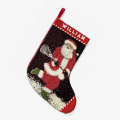 Lacrosse Sports Holiday Geschenk Kleiner Weihnachtsstrumpf (Vorderansicht (hängend))