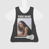 Lacrosse Sports Jersey Black mit Foto Ornament (Rückseite)