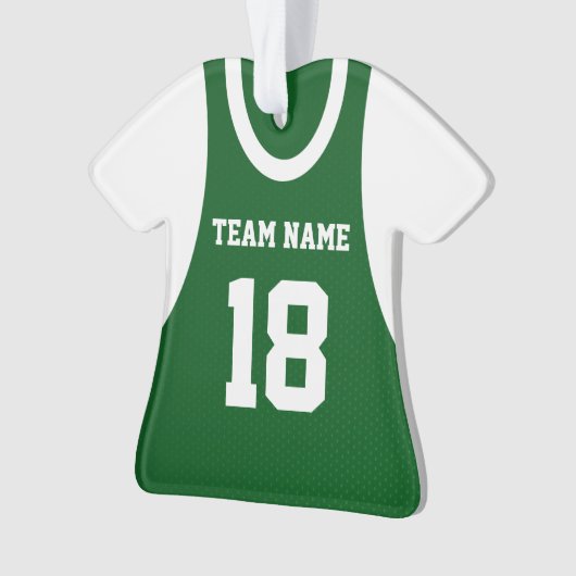 Lacrosse Sports Jersey Green mit Zahlen Ornament (Vorderseite)