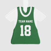 Lacrosse Sports Jersey Green mit Zahlen Ornament (Vorderseite)