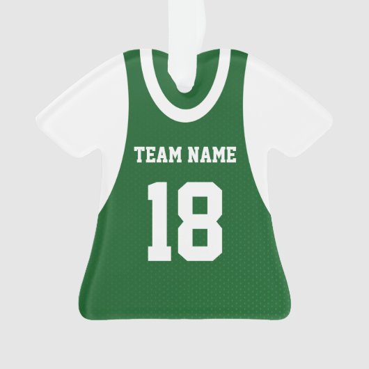 Lacrosse Sports Jersey Green mit Zahlen Ornament (Vorderseite)