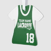 Lacrosse Sports Jersey Green mit Zahlen Ornament (Vorderseite)