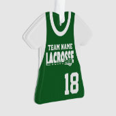 Lacrosse Sports Jersey Green mit Zahlen Ornament (Vorderseite)