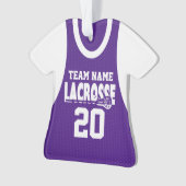 Lacrosse Sports Jersey Lila mit Foto Ornament (Vorderseite)