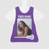 Lacrosse Sports Jersey Lila mit Foto Ornament (Rückseite)