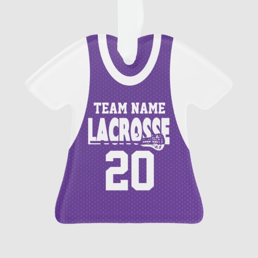 Lacrosse Sports Jersey Lila mit Foto Ornament (Vorderseite)