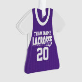 Lacrosse Sports Jersey Lila mit Foto Ornament (Vorderseite)