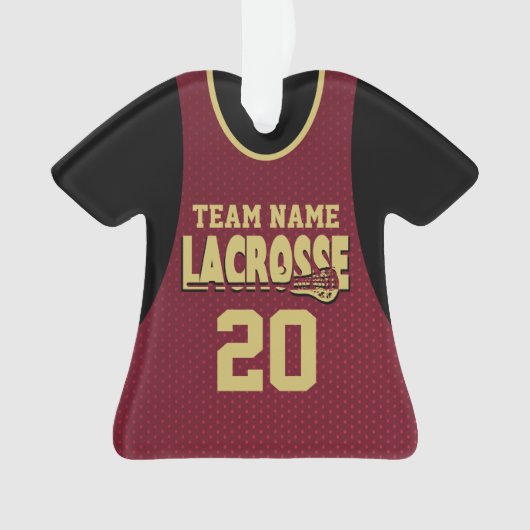 Lacrosse Sports Jersey Maroon mit Foto Ornament (Vorderseite)