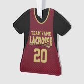 Lacrosse Sports Jersey Maroon Ornament (Vorderseite)
