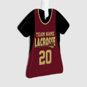 Lacrosse Sports Jersey Maroon Ornament (Vorderseite)