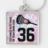 Lacrosse Sports Jersey Nummer Team Name Girl Schlüsselanhänger (Vorne)