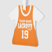 Lacrosse Sports Jersey Orange Ornament (Vorderseite)