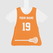 Lacrosse Sports Jersey Orange Ornament (Rückseite)