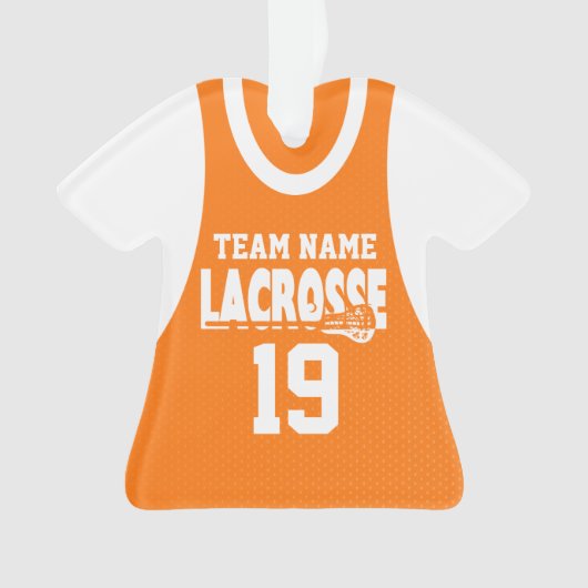 Lacrosse Sports Jersey Orange Ornament (Vorderseite)
