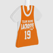 Lacrosse Sports Jersey Orange Ornament (Vorderseite)