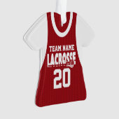 Lacrosse Sports Jersey Red mit Foto Ornament (Vorderseite)