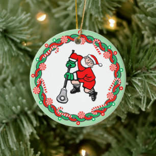 Lacrosse Sports Keramik Ornament