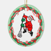Lacrosse Sports Keramik Ornament (Links)