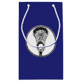 Lacrosse Sports Kleine Geschenktasche Geschenktüte (Rückseite)