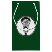 Lacrosse Sports Kleine Geschenktasche Geschenktüte (Rückseite)
