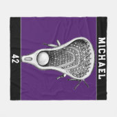 Lacrosse Sports Lila Fleecedecke (Vorderseite (Horizontal))