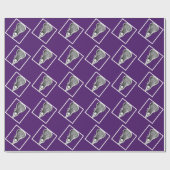 Lacrosse Sports Lila Wrapping Paper Geschenkpapier (Flach)